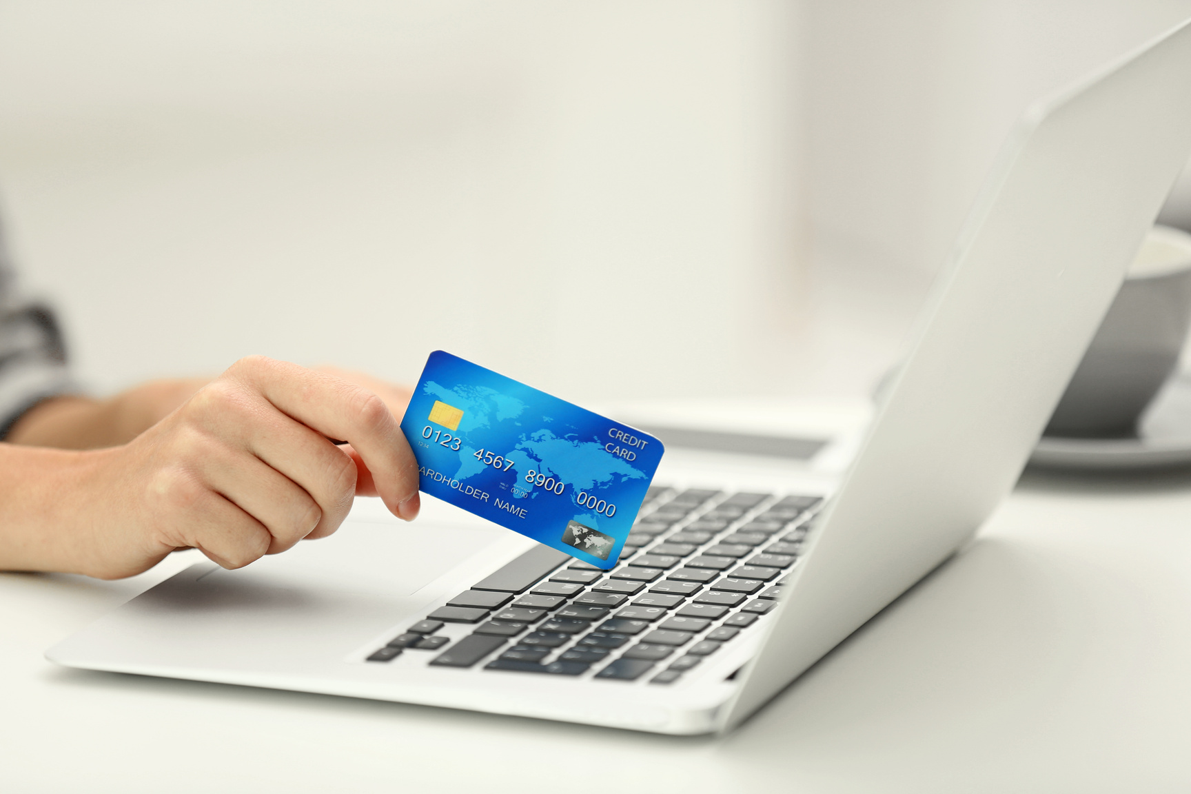 Female Making Online Payment